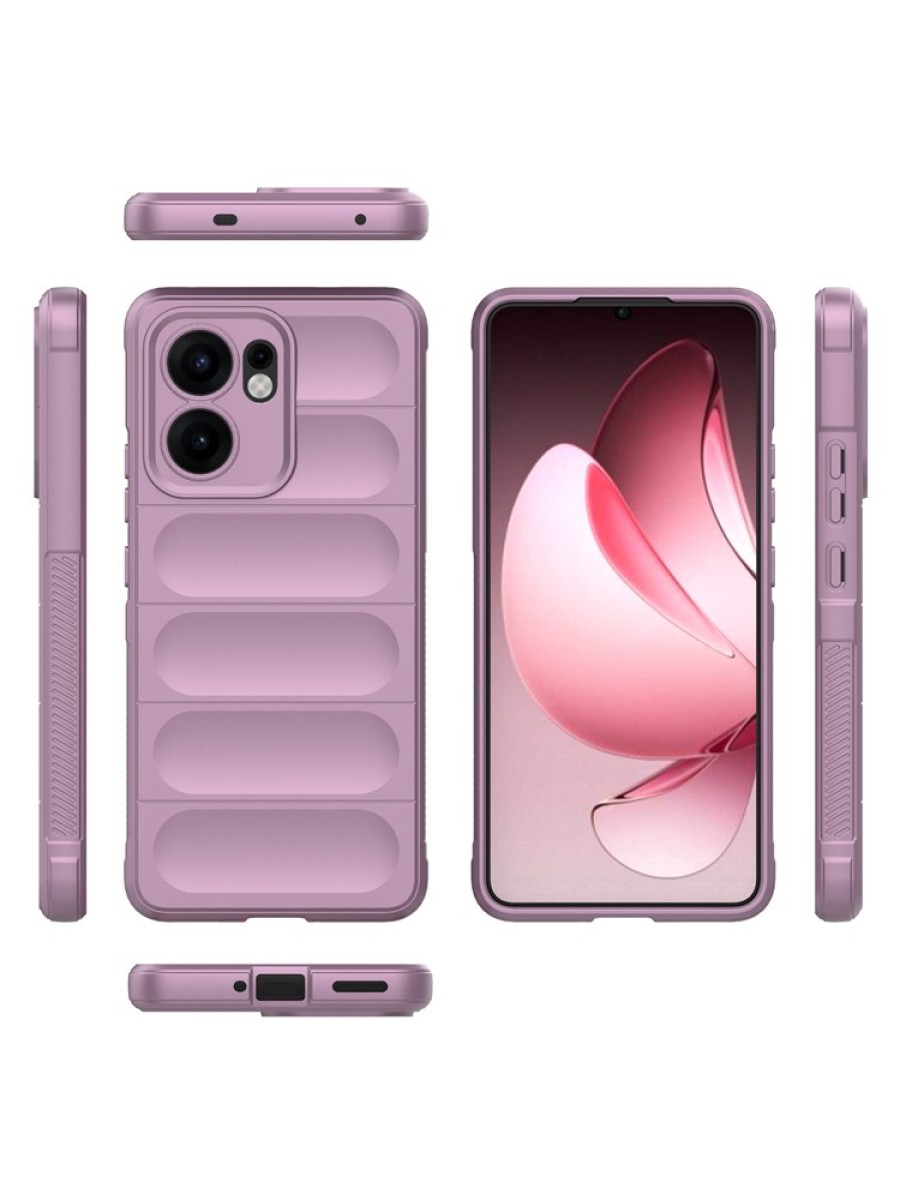 Противоплъзгащ предпазен гръб за Oppo Reno13 F - лилав