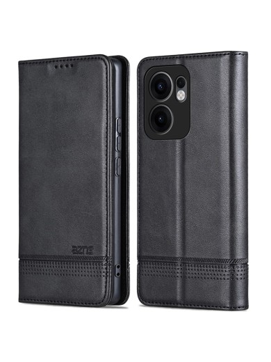Калъф от еко кожа тип портмоне за Oppo Reno13 F - черен