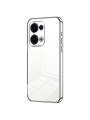 Предпазен гръб с галванизирана рамка за Oppo Reno13 - сребрист