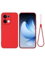 Предпазен удароустойчив силиконов гръб за Oppo Reno13 - червен