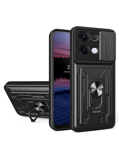 Удароустойчив предпазен гръб за Oppo Reno13 - черен Удароустойчив предпазен гръб за Oppo Reno13 - черен