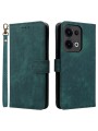 Калъф от еко кожа тип портмоне с RFID блокиране за Oppo Reno13 - зелен
