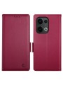 Калъф от еко кожа тип портмоне за Oppo Reno13 - червен