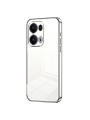 Предпазен гръб с галванизирана рамка за Oppo Reno13 Pro - сребрист