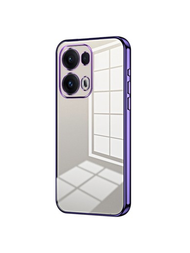 Предпазен гръб с галванизирана рамка за Oppo Reno13 Pro - лилав