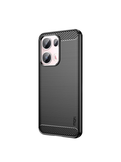 Мек предпазен гръб с текстура на карбонови влакна за Oppo Reno13 Pro - черен Мек предпазен гръб с текстура на карбонови влакна за Oppo Reno13 Pro - черен