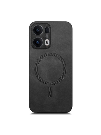 Предпазен гръб от еко кожа съвместим с MagSafe за Oppo Reno13 Pro - черен Предпазен гръб от еко кожа съвместим с MagSafe за Oppo Reno13 Pro - черен