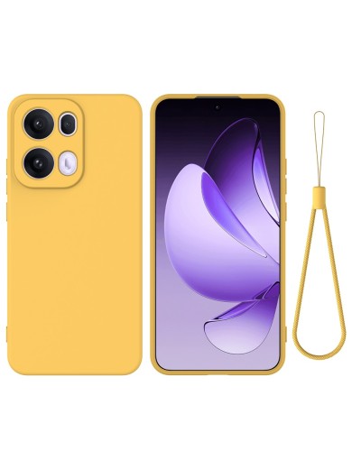 Предпазен удароустойчив силиконов гръб за Oppo Reno13 Pro - жълт