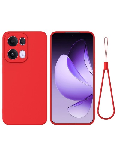 Предпазен удароустойчив силиконов гръб за Oppo Reno13 Pro - червен