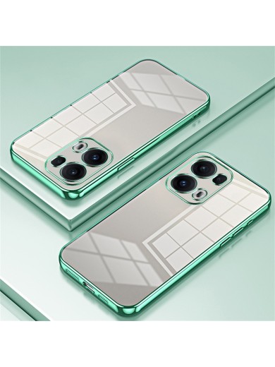Предпазен гръб с галванизирана рамка за Oppo Reno13 Pro - зелен