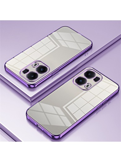 Предпазен гръб с галванизирана рамка за Oppo Reno13 Pro - лилав
