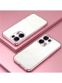 Предпазен гръб с галванизирана рамка за Oppo Reno13 Pro - розов