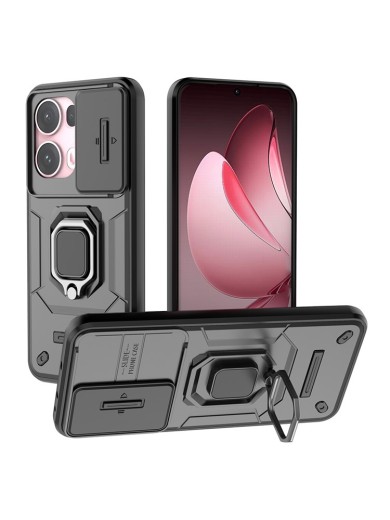 Удароустойчив предпазен гръб за Oppo Reno13 Pro - черен