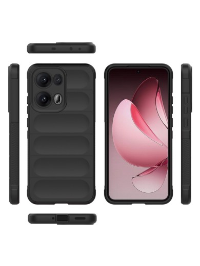Противоплъзгащ предпазен гръб за Oppo Reno13 Pro - черен