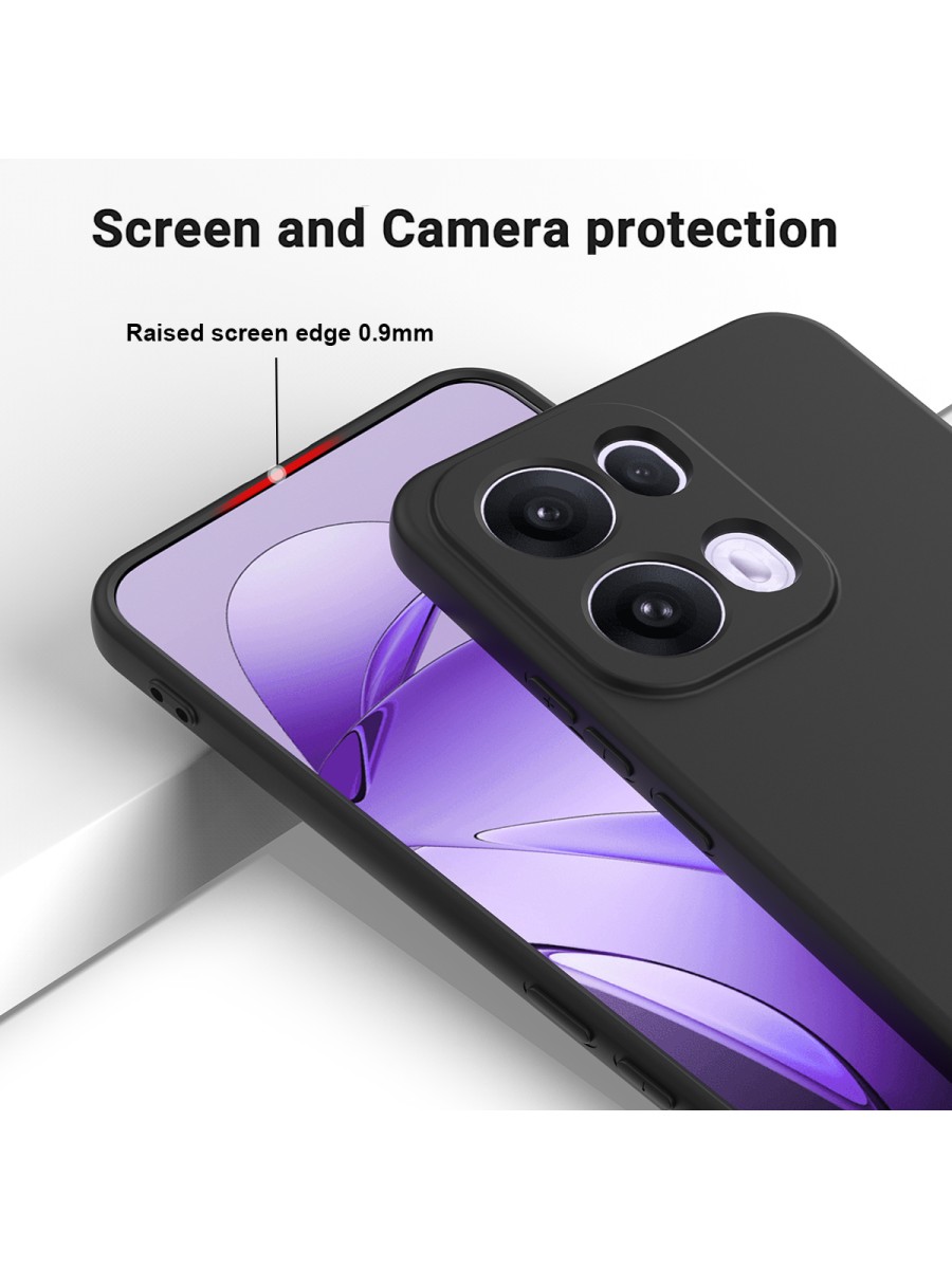 Предпазен удароустойчив силиконов гръб за Oppo Reno13 Pro - черен