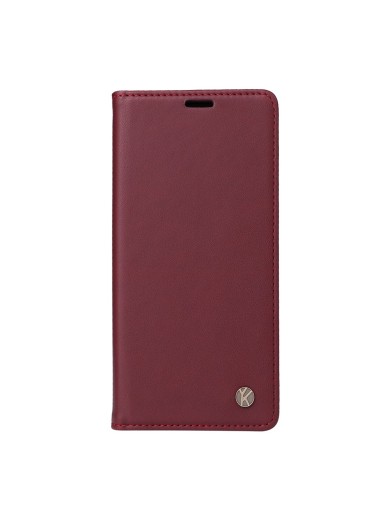 Калъф за телефон от еко кожа тип портмоне за Oppo Reno13 Pro - червен