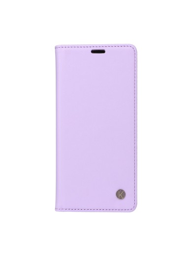 Калъф за телефон от еко кожа тип портмоне за Oppo Reno13 Pro - лилав