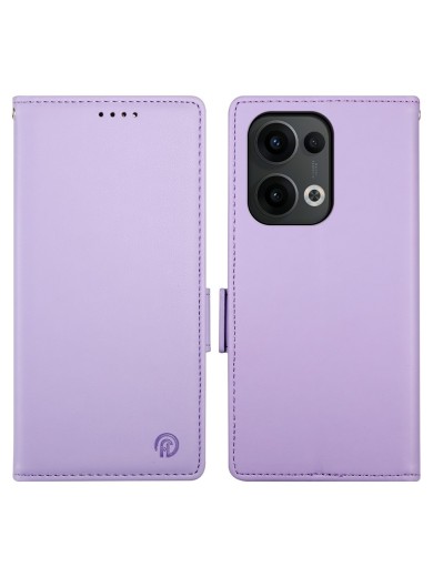 Калъф от еко кожа тип портмоне за Oppo Reno13 Pro - лилав