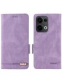 Предпазен калъф от еко кожа за Oppo Reno13 Pro - лилав