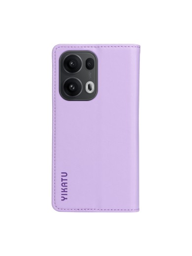 Калъф за телефон от еко кожа тип портмоне за Oppo Reno13 Pro - лилав