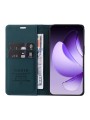 Калъф за телефон от еко кожа тип портмоне за Oppo Reno13 Pro - зелен