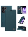 Калъф за телефон от еко кожа тип портмоне за Oppo Reno13 Pro - зелен