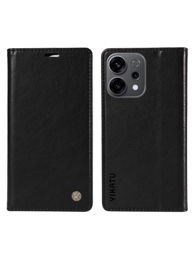 Калъф от еко кожа тип портмоне за Oppo Reno14 F - черен Калъф от еко кожа тип портмоне за Oppo Reno14 F - черен