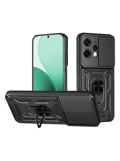 Удароустойчив предпазен гръб за Oppo Reno14 - черен Удароустойчив предпазен гръб за Oppo Reno14 - черен