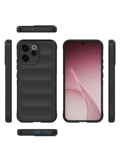 Противоплъзгащ предпазен гръб за Oppo Reno15 F - черен