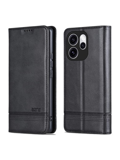 Калъф от еко кожа тип портмоне за Oppo Reno15 Pro - черен Калъф от еко кожа тип портмоне за Oppo Reno15 Pro - черен