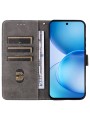 Калъф от еко кожа тип портмоне с RFID блокиране за Oppo Reno16 F - черен