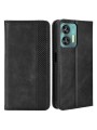 Калъф от еко кожа с ретро текстура тип портмоне за Oukitel C35 - черен