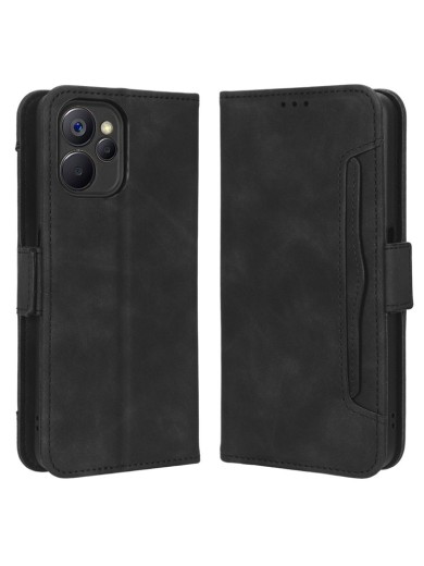 Калъф от еко кожа тип портмоне за Realme 10T - черен Калъф от еко кожа тип портмоне за Realme 10T - черен