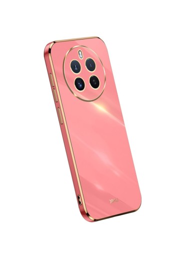 Предпазен удароустойчив гръб с галванизирана рамка за Realme 12 Pro - червен
