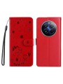 Калъф от еко кожа, тип портмоне за Realme 12 Pro - червен