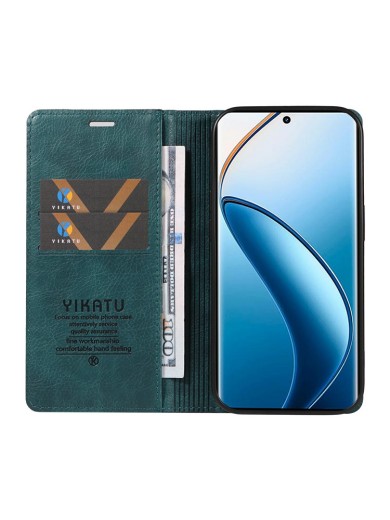 Калъф от еко кожа тип портмоне за Realme 12 Pro - син