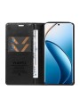 Калъф от еко кожа тип портмоне за Realme 12 Pro - черен