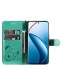 Калъф от еко кожа, тип портмоне за Realme 12 Pro - зелен
