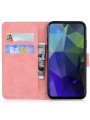 Удароустойчив калъф от еко кожа тип портмоне за Realme 12x - розов