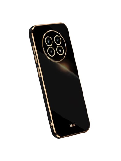 Предпазен удароустойчив гръб с галванизирана рамка за Realme 13 Pro+ - черен Предпазен удароустойчив гръб с галванизирана рамка за Realme 13 Pro+ - черен
