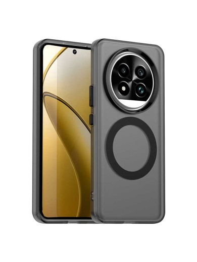 Предпазен гръб съвместим с MagSafe за Realme 13 Pro+ - черен Предпазен гръб съвместим с MagSafe за Realme 13 Pro+ - черен