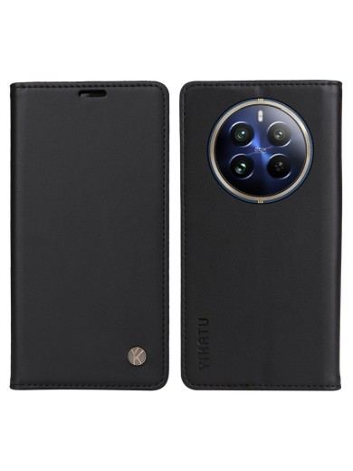 Калъф за телефон от еко кожа тип портмоне за Realme 13 Pro - черен Калъф за телефон от еко кожа тип портмоне за Realme 13 Pro - черен