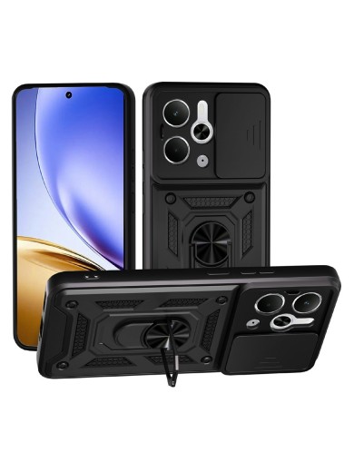 Удароустойчив предпазен гръб за Realme 14 - черен