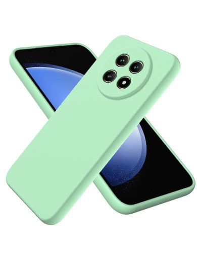 Предпазен удароустойчив силиконов гръб с каишка за Realme 14 Pro Lite - зелен