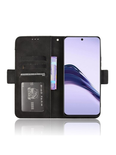 Калъф от еко кожа тип портмоне за Realme 14 Pro Lite - черен