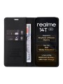 Калъф за телефон от еко кожа тип портмоне за Realme 14T - черен