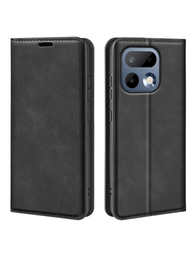 Калъф от еко кожа тип портмоне за Realme 16 Pro - черен