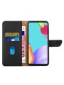 Калъф от естествена кожа тип портмоне за Realme 9 - черен