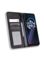 Калъф от еко кожа с ретро текстура тип портмоне за Realme 9 Pro+ - черен