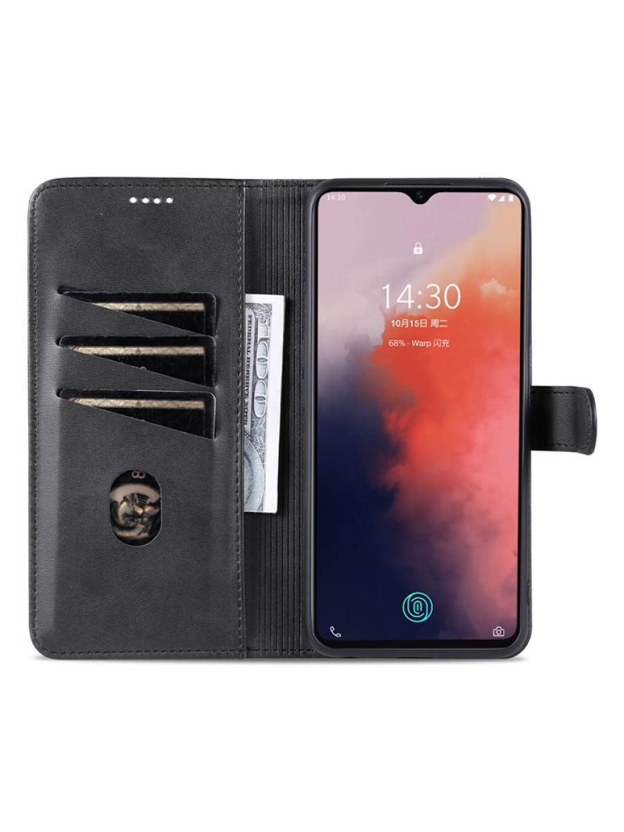 Калъф от еко кожа тип портмоне за Realme 9 Pro - черен